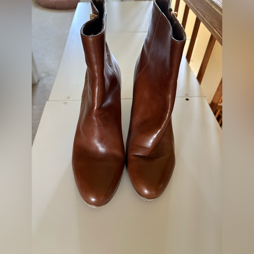 Michael Kors Brown Leather Ankle Boots